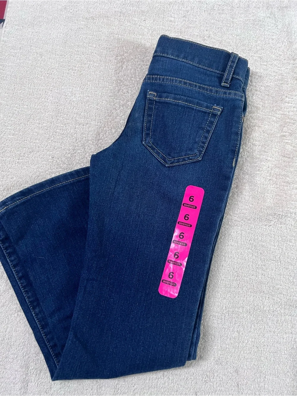 NWT The Children’s Place Girls 6 Bootcut Jeans Dark Wash Denim 7000286